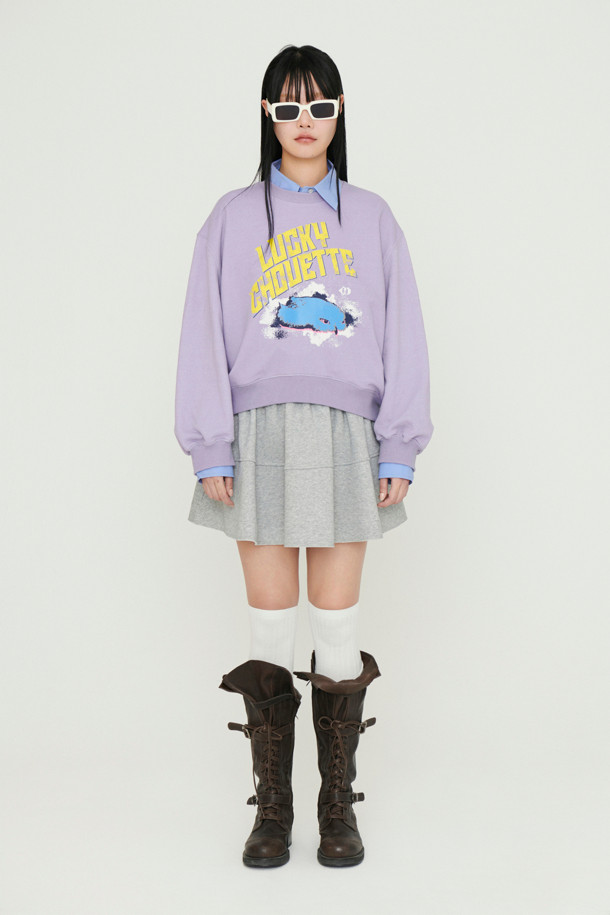 LUCKY CHOUETTE - 스웻셔츠 - Chouette Point Sweat T-shirt (violet)