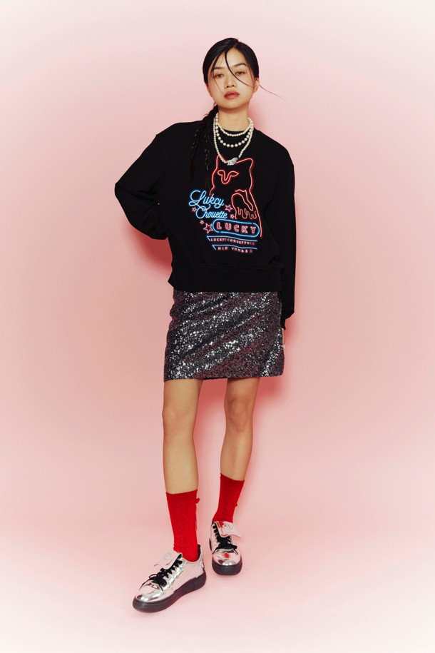 LUCKY CHOUETTE - 스웻셔츠 - [Holiday Edition] Chouette Point Sweatshirts (black)