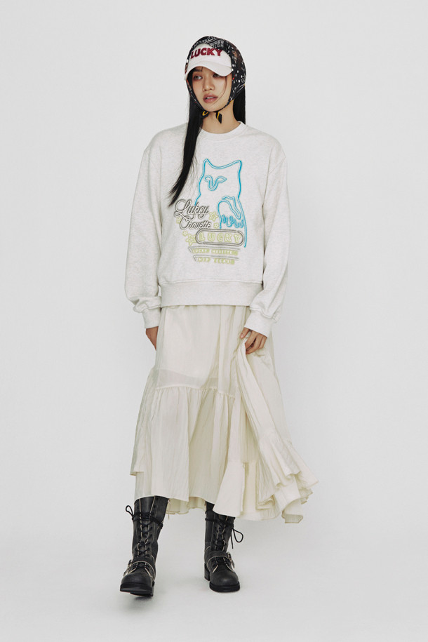 LUCKY CHOUETTE - 스웻셔츠 - [Holiday Edition] Choette Point Sweatshirts (oatmeal)