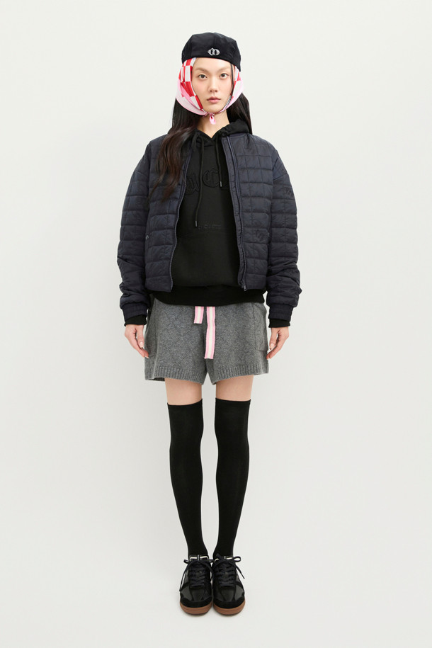 LUCKY CHOUETTE - 패딩 - Emblem Quilting Padded Jumper (dark navy)