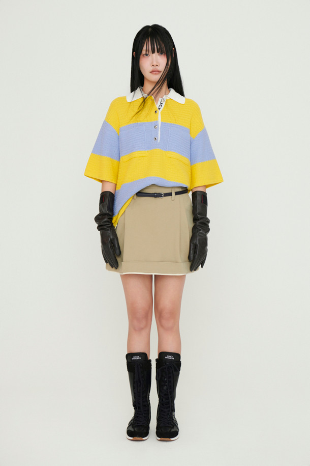 LUCKY CHOUETTE - 스웨터 - Stripe Terry Knit Pullover (yellow)