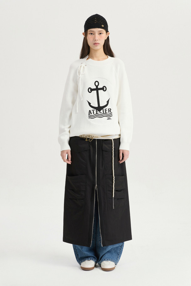 LUCKY CHOUETTE - 스웨터 - [Atelier] Big Anchor Point Pullover (ivory)