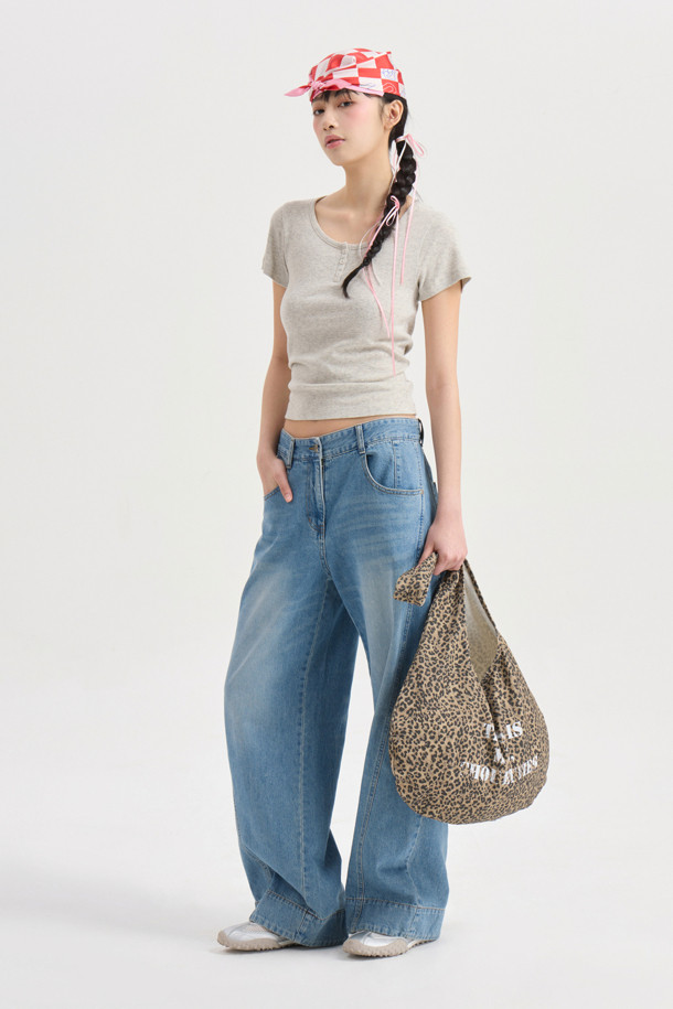 LUCKY CHOUETTE - 반소매 티셔츠 - Chouetties by LUCKY CHOUETTE_Baby Fit Half Sleeve T-shirt (melange grey)