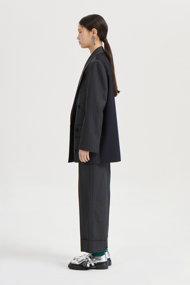 LUCKY CHOUETTE - 자켓 - [Atelier] Pocket Button Double Check Jacket