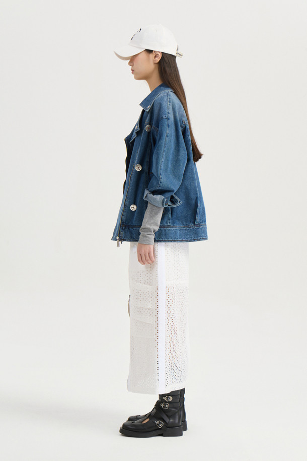 LUCKY CHOUETTE - 자켓 - [Atelier] Denim Biker Jacket (blue)