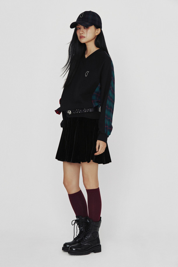 LUCKY CHOUETTE - 쇼트팬츠 - [Holiday Edition] Velvet Banded Waist Shorts (black)