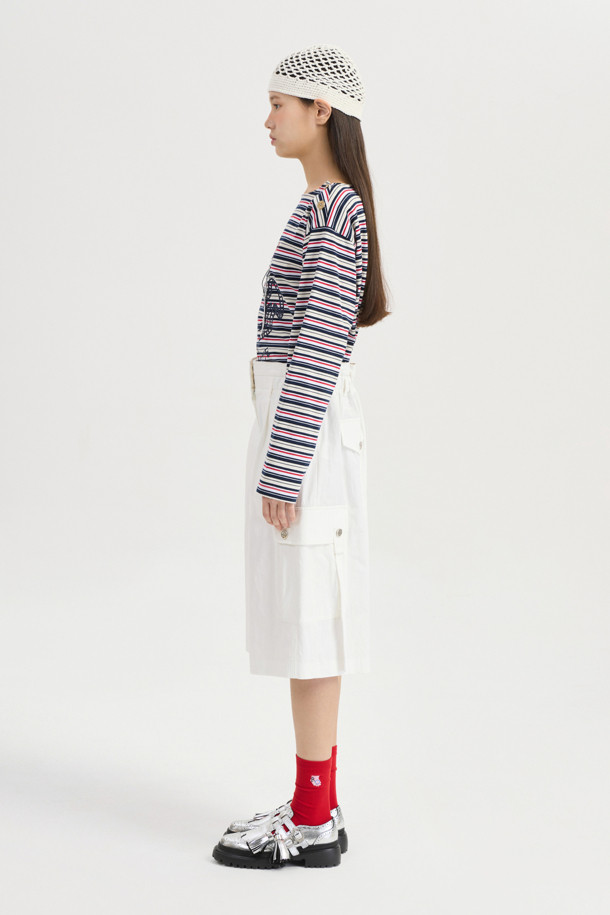 LUCKY CHOUETTE - 긴소매 티셔츠 - [Atelier] Anchor Point Stripe Long Sleeve T-shirt (navy)