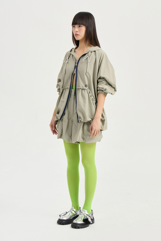 LUCKY CHOUETTE - 점퍼 - Hood Zip Up Jumper (light khaki)