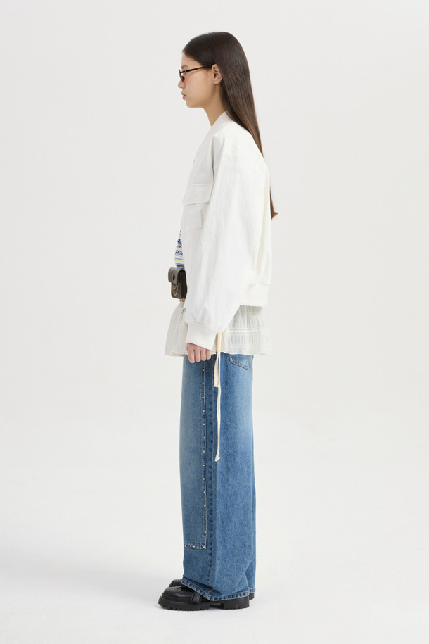 LUCKY CHOUETTE - 점퍼 - [Atelier] Back Point Hem Jumper (ivory)