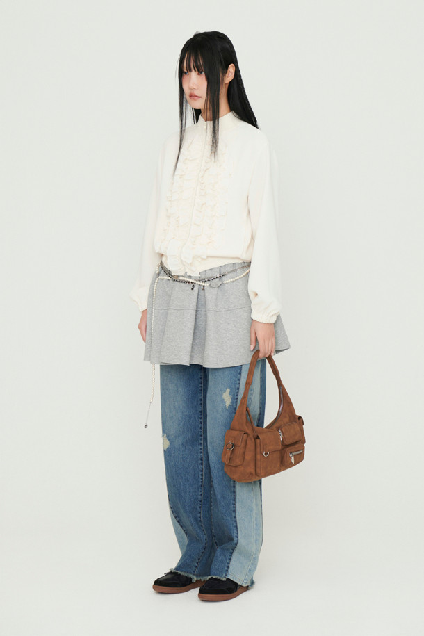 LUCKY CHOUETTE - 점퍼 - Frill Point Jumper (ivory)