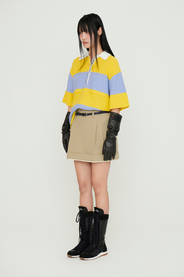 LUCKY CHOUETTE - 스웨터 - Stripe Terry Knit Pullover (yellow)