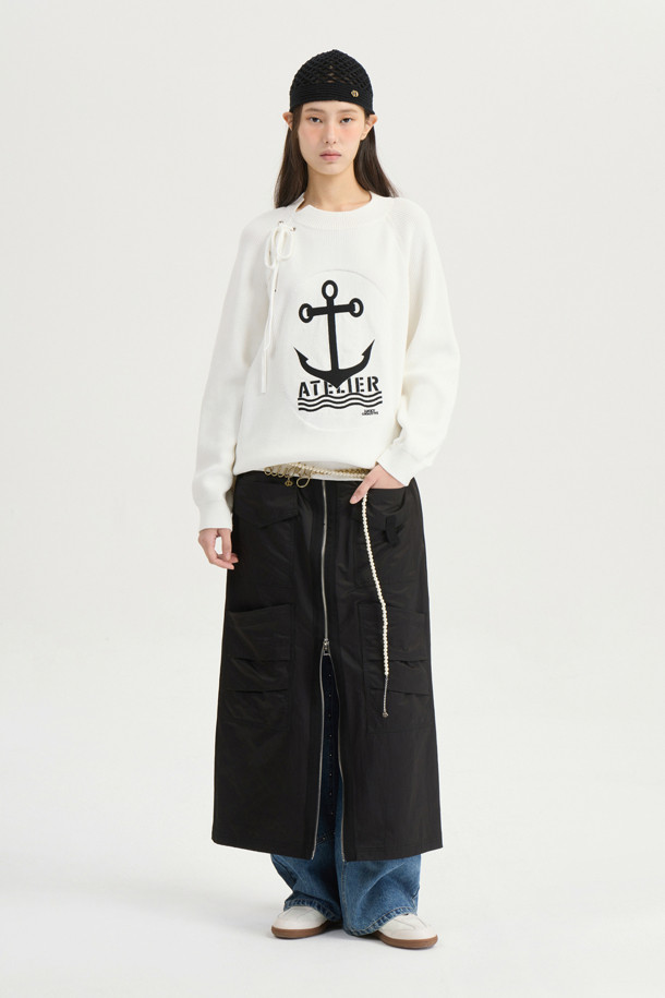 LUCKY CHOUETTE - 스웨터 - [Atelier] Big Anchor Point Pullover (ivory)