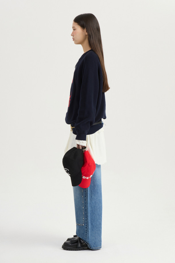 LUCKY CHOUETTE - 스웨터 - [Atelier] Big Anchor Point Pullover (dark navy)