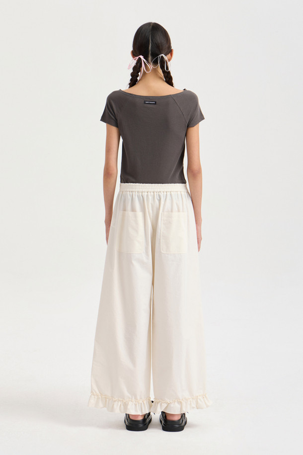 LUCKY CHOUETTE - 반소매 티셔츠 - Chouetties by LUCKY CHOUETTE_Boat Neck Half Sleeve T-shirt (grey)