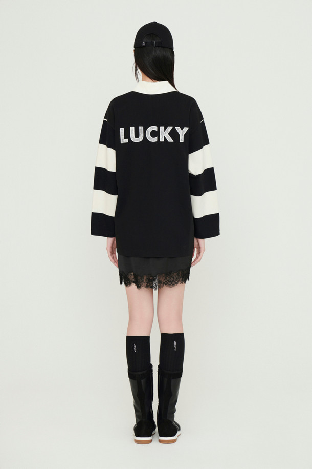 LUCKY CHOUETTE - 미니스커트 - Lace Point Banding Mini Skirt (black)