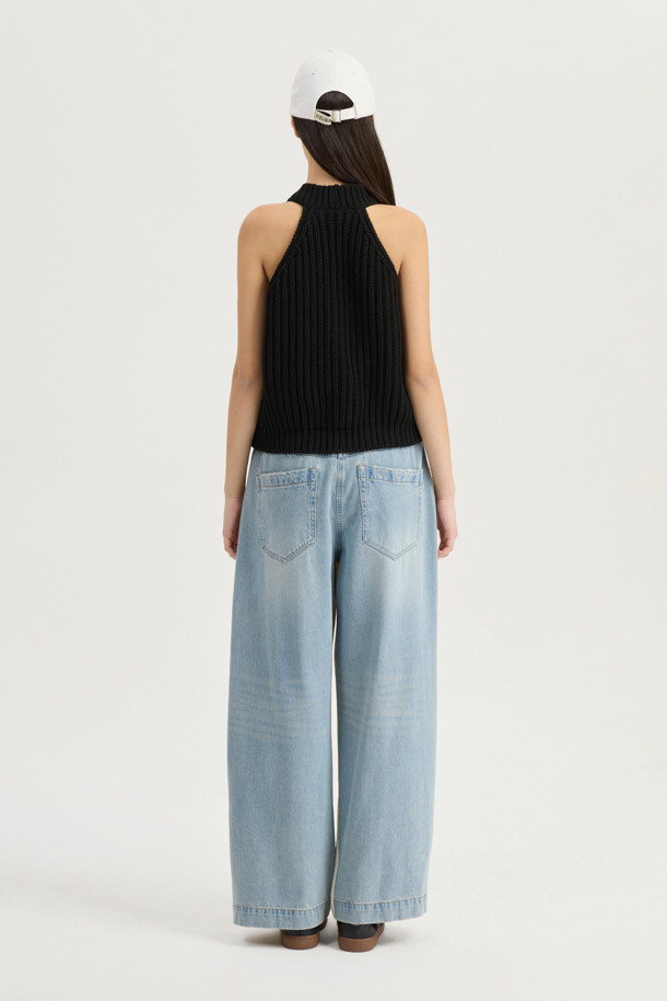 LUCKY CHOUETTE - 롱/미디팬츠 - [Atelier] Front Cotton Wide Denim Pants (multi color)