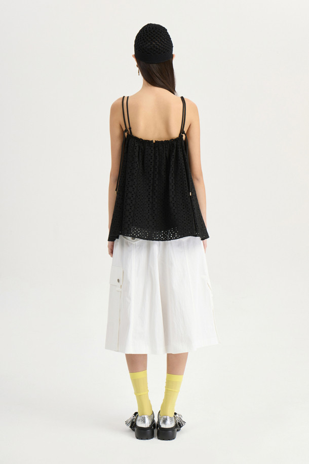 LUCKY CHOUETTE - 블라우스 - [Atelier] Eyelet Lace Top (black)