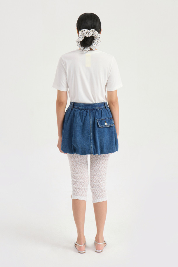LUCKY CHOUETTE - 반소매 티셔츠 - Emblem Point Slim Fit Half Sleeve T-shirt (white)