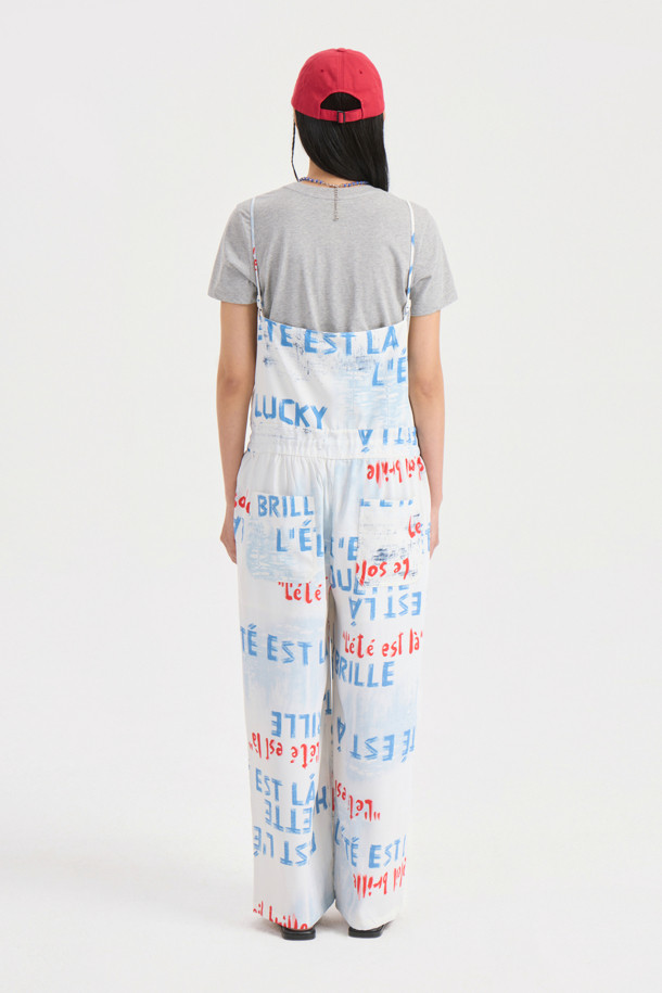 LUCKY CHOUETTE - 반소매 티셔츠 - [Re-Order] Lettering Point Slim Fit Half Sleeve T-shirt (melange grey)
