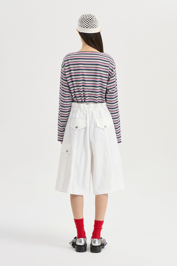 LUCKY CHOUETTE - 긴소매 티셔츠 - [Atelier] Anchor Point Stripe Long Sleeve T-shirt (navy)