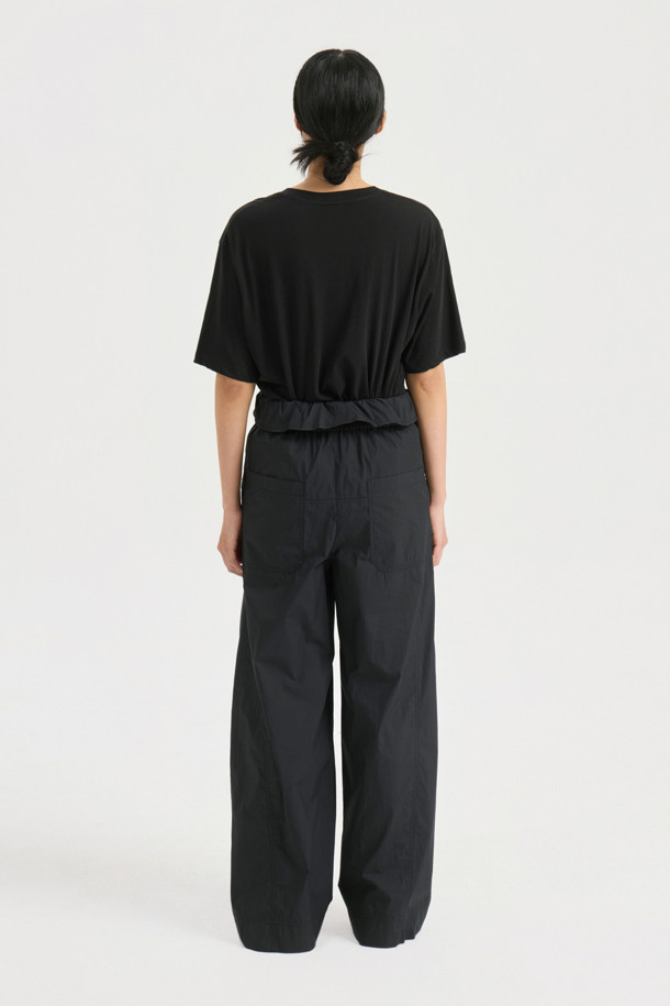 LUCKY CHOUETTE - 반소매 티셔츠 - Loose Fit Half Sleeve T-shirt (black)