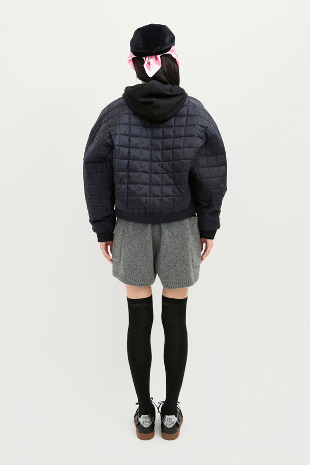 LUCKY CHOUETTE - 패딩 - Emblem Quilting Padded Jumper (dark navy)