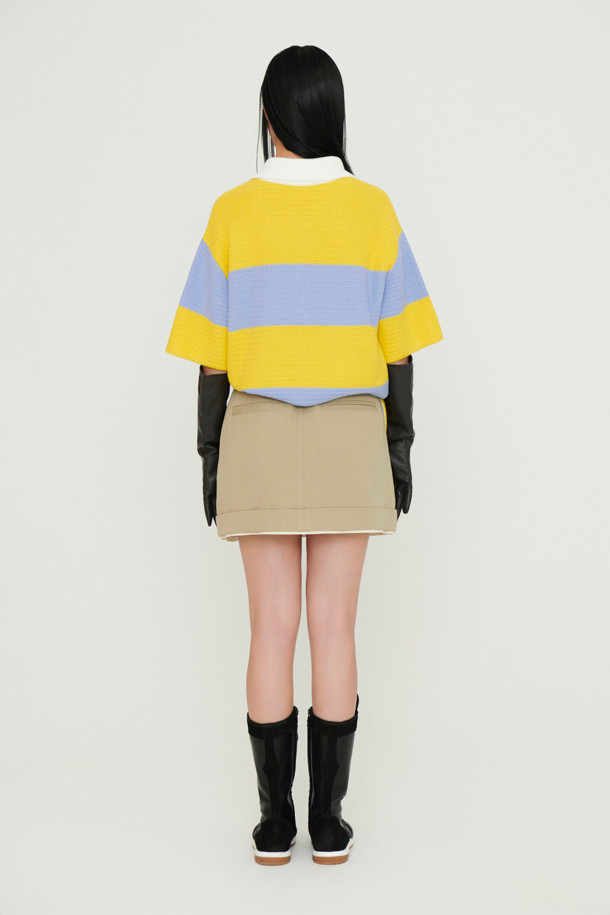 LUCKY CHOUETTE - 스웨터 - Stripe Terry Knit Pullover (yellow)