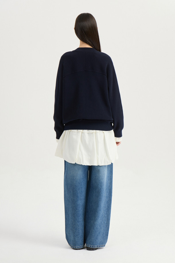 LUCKY CHOUETTE - 스웨터 - [Atelier] Big Anchor Point Pullover (dark navy)