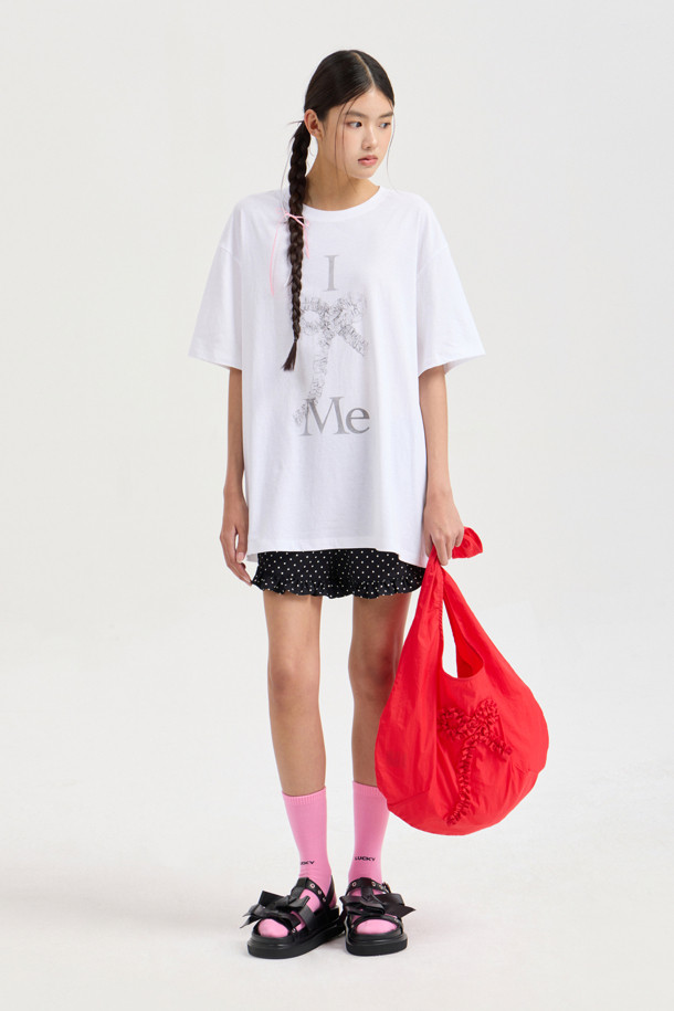 LUCKY CHOUETTE - 반소매 티셔츠 - Chouetties by LUCKY CHOUETTE_Graphic Semi Over Fit Half Sleeve T-shirt (white)