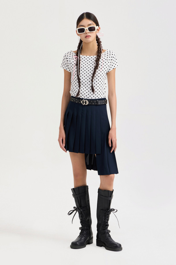 LUCKY CHOUETTE - 반소매 티셔츠 - Chouetties by LUCKY CHOUETTE_Boat Neck Half Sleeve T-shirt (white)