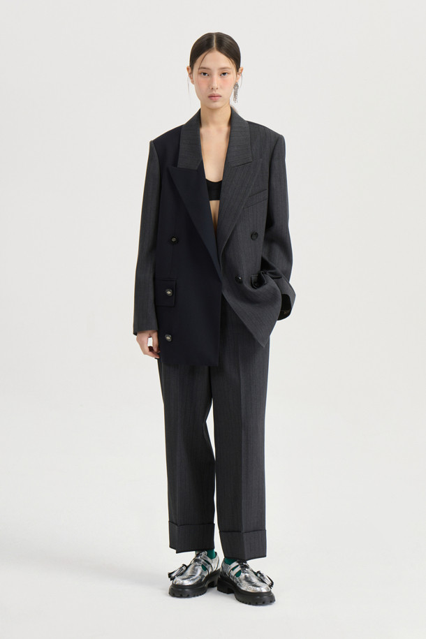 LUCKY CHOUETTE - 자켓 - [Atelier] Pocket Button Double Check Jacket