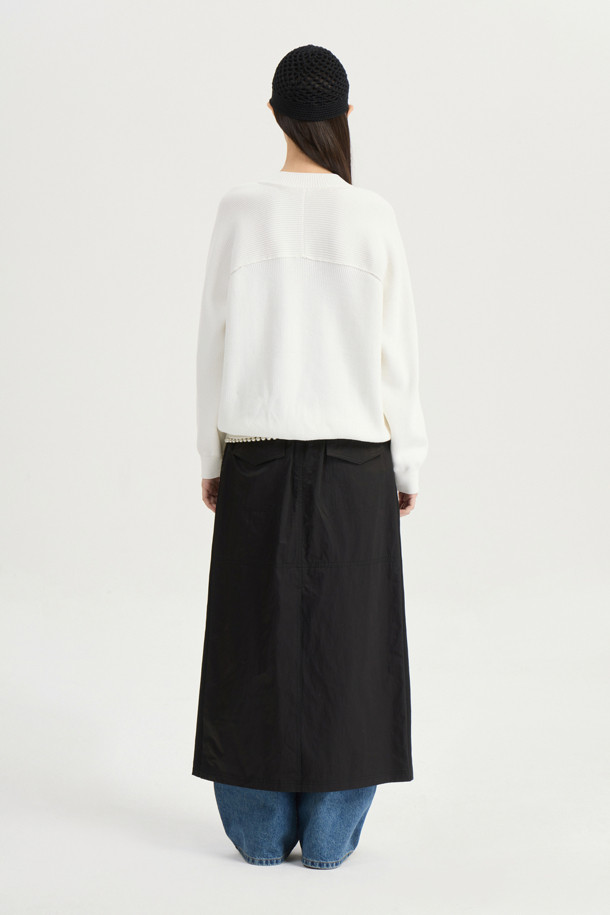 LUCKY CHOUETTE - 롱스커트 - [Atelier] Back Banding Long Skirt (black)