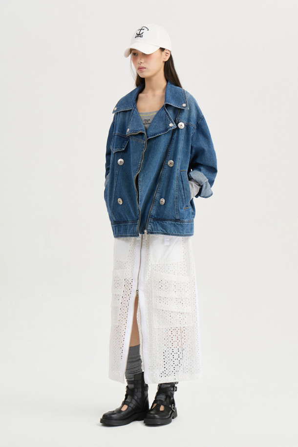 LUCKY CHOUETTE - 자켓 - [Atelier] Denim Biker Jacket (blue)