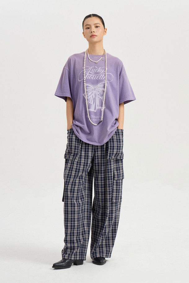 【BAON】Saiku check banding pants Shiny banding Pants - answerisyes | 60% - Asian Fashion
