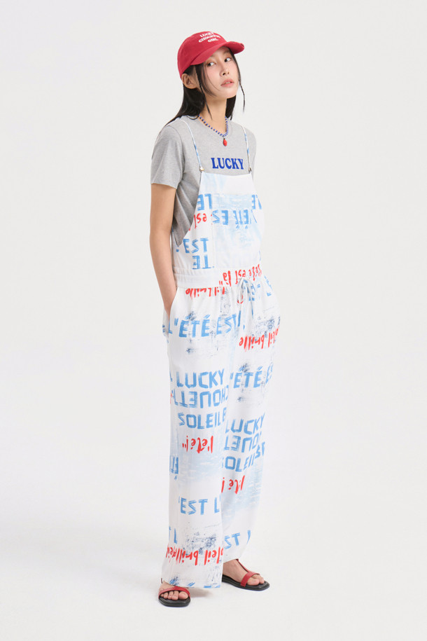 LUCKY CHOUETTE - 반소매 티셔츠 - [Re-Order] Lettering Point Slim Fit Half Sleeve T-shirt (melange grey)