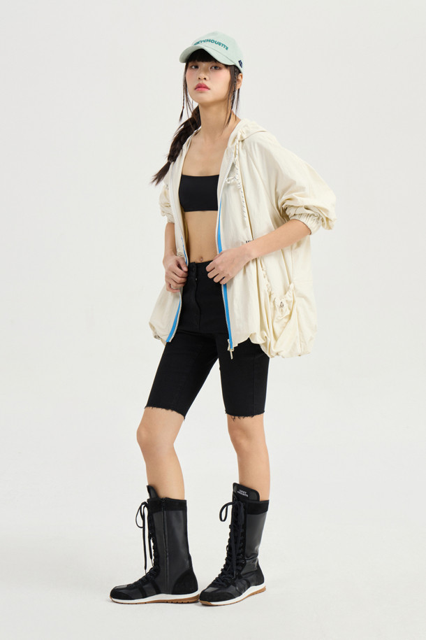 LUCKY CHOUETTE - 점퍼 - Hood Zip Up Jumper (ivory)