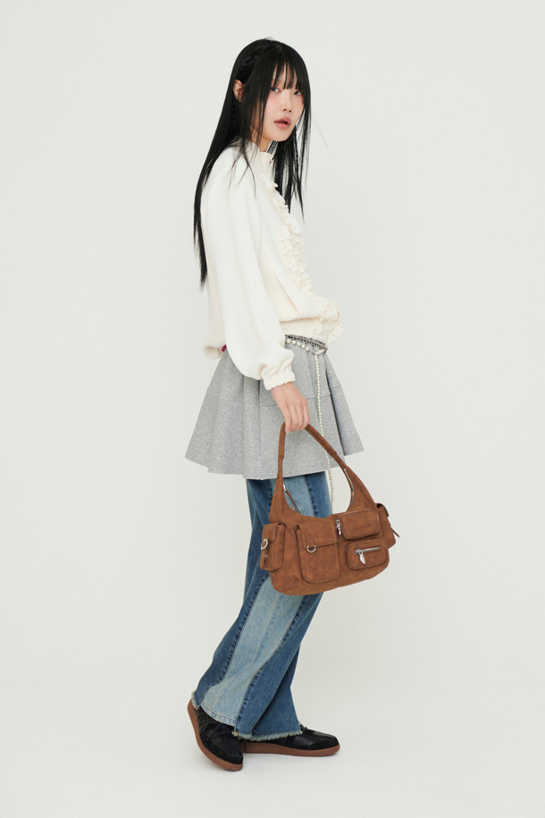 LUCKY CHOUETTE - 점퍼 - Frill Point Jumper (ivory)