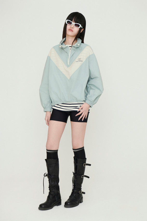 LUCKY CHOUETTE - 점퍼 - Coloring Point Anorak Jumper (mint)