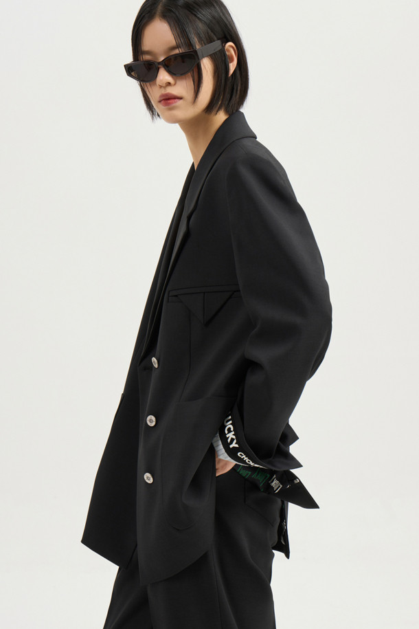 LUCKY CHOUETTE - 자켓 - Standard Fit Poly Jacket (black)