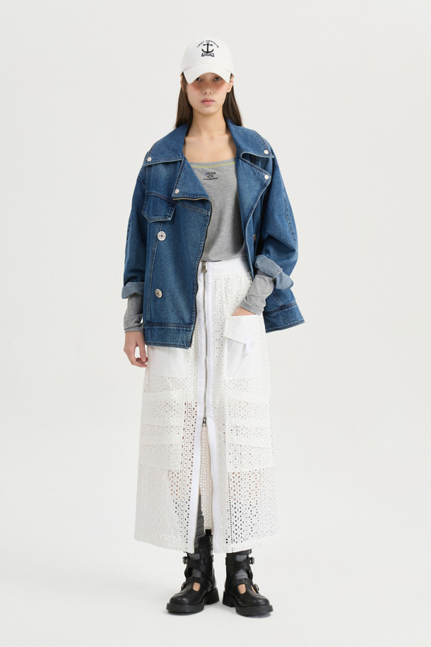 LUCKY CHOUETTE - 자켓 - [Atelier] Denim Biker Jacket (blue)