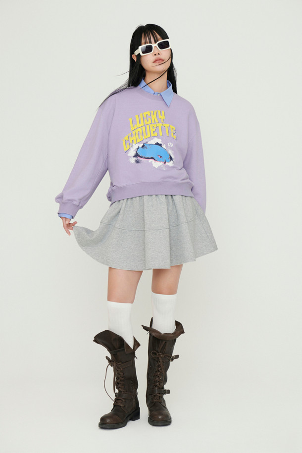 LUCKY CHOUETTE - 스웻셔츠 - Chouette Point Sweat T-shirt (violet)