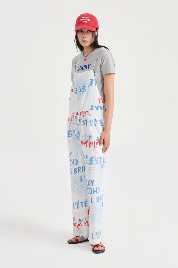 LUCKY CHOUETTE - 반소매 티셔츠 - [Re-Order] Lettering Point Slim Fit Half Sleeve T-shirt (melange grey)