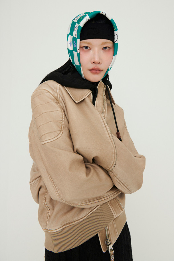 LUCKY CHOUETTE - 점퍼 - Vintage Fake Leather Jumper (light beige)