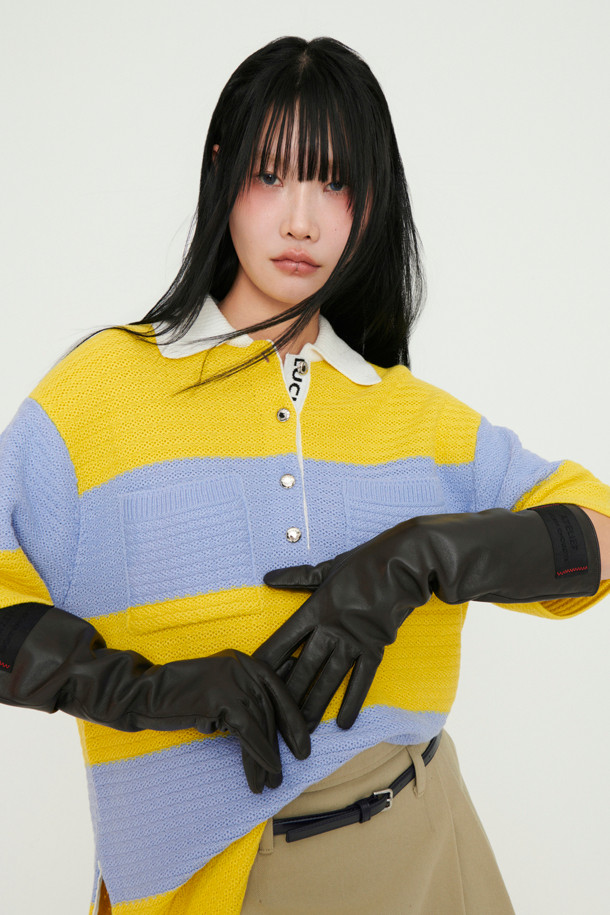 LUCKY CHOUETTE - 스웨터 - Stripe Terry Knit Pullover (yellow)