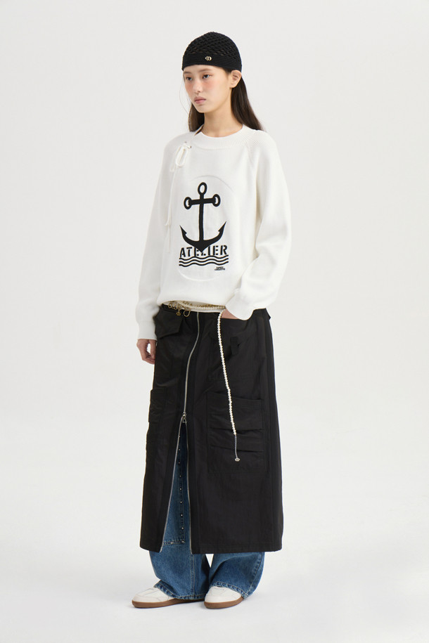 LUCKY CHOUETTE - 스웨터 - [Atelier] Big Anchor Point Pullover (ivory)