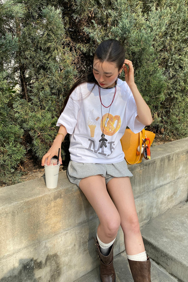 LUCKY CHOUETTE - 반소매 티셔츠 - Chouetties by LUCKY CHOUETTE_Graphic Half Sleeve T-shirt (white)