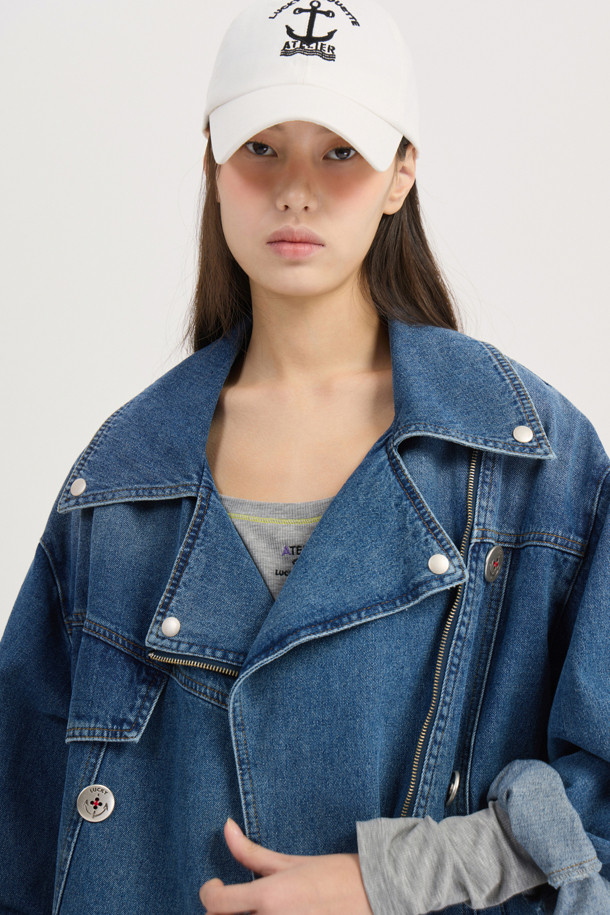 LUCKY CHOUETTE - 자켓 - [Atelier] Denim Biker Jacket (blue)