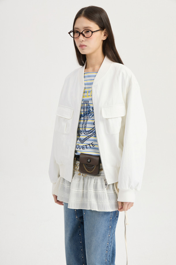 LUCKY CHOUETTE - 점퍼 - [Atelier] Back Point Hem Jumper (ivory)