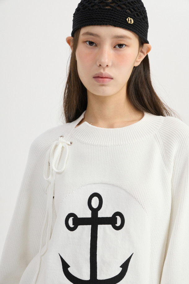 LUCKY CHOUETTE - 스웨터 - [Atelier] Big Anchor Point Pullover (ivory)