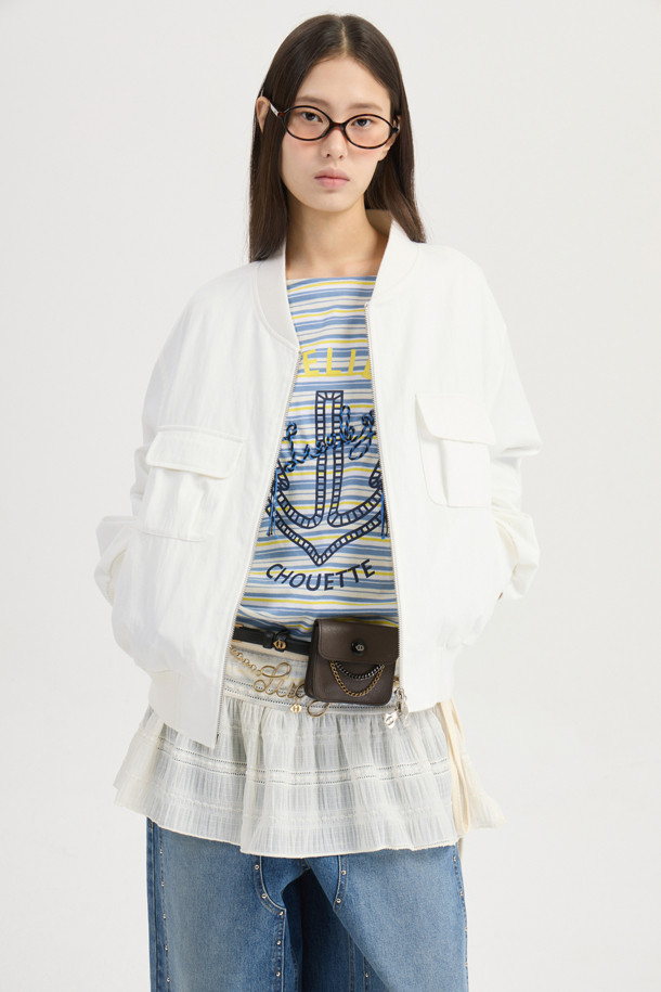 LUCKY CHOUETTE - 점퍼 - [Atelier] Back Point Hem Jumper (ivory)